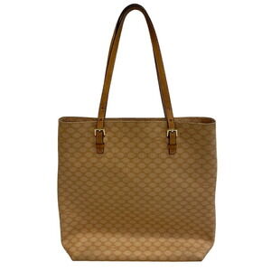 CELINE Macadam Shoulder Tote Bag Beige